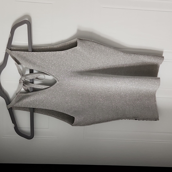 Gorgeous beaded silver knitted top - Picture 5 of 8